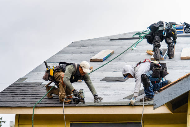 Professional Gutter Installation technician working in Blue Ball, PA